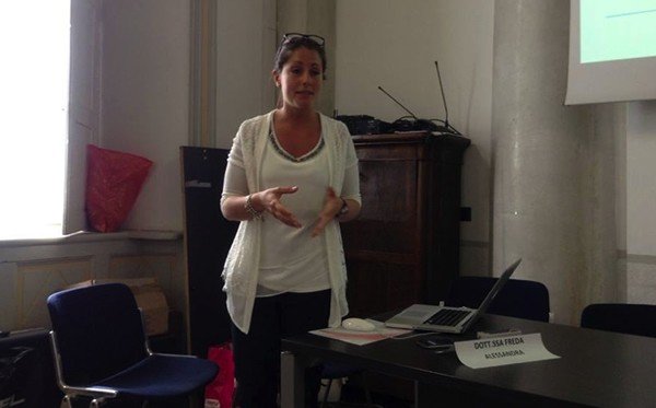 La d.ssa Alessandra Freda in occasione del convegno “Obesità: approccio multidisciplinare e nuove prospettive”, Istituti Clinici Zucchi, 18 giugno 2016