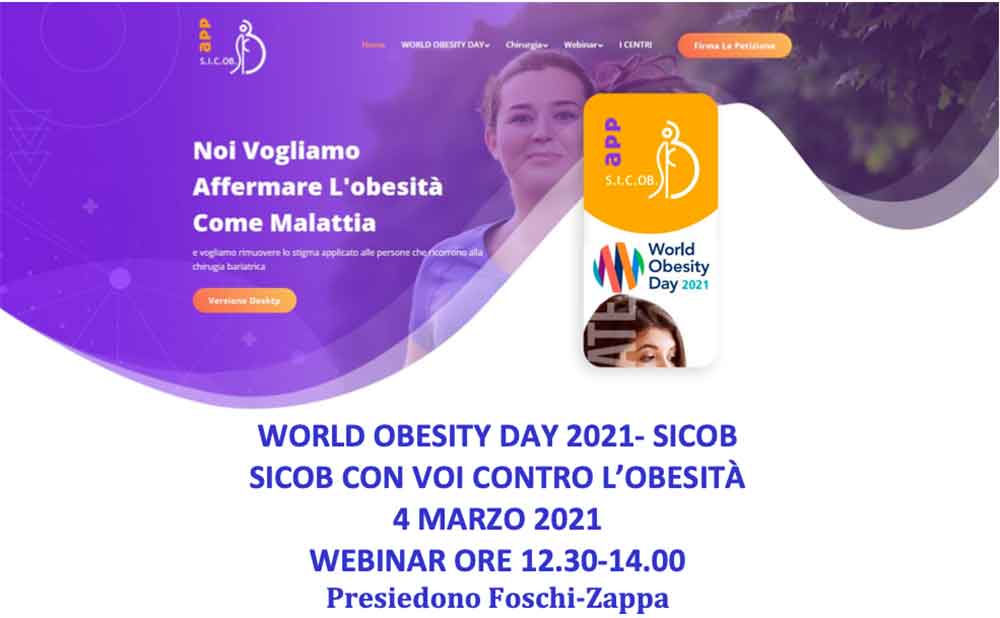 World Obesity Day 2021 – SICOB con Voi contro l’obesità